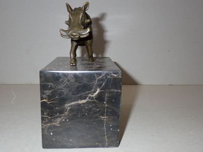 MILO (XX). "Phacochère". Epreuve en bronze à patine brune re…
