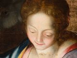 an image of a painting of a woman reading a book