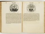 un livre ouvert sur lequel figure l'image d'un bateau et une autre image d'un bateau sur la page