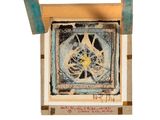 a picture of a picture of a clock on a piece of paper