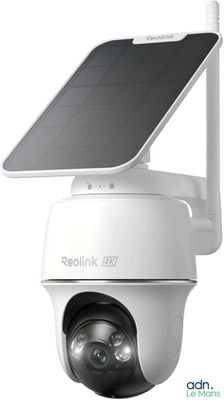 a close up of a camera with a solar panel on top of it