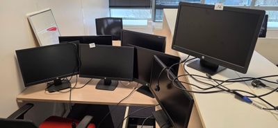 5 ECRANS HP + 2 ECRANS SAMSUNG NON TESTES EN L'ETAT LOT SITU…