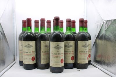 1985, Ch DES ROCS, Bordeaux Supérieur; 12 bouteilles, voir p…