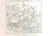 un dessin en noir et blanc représentant le plan d'une ville