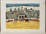 a picture of a painting of a horse race