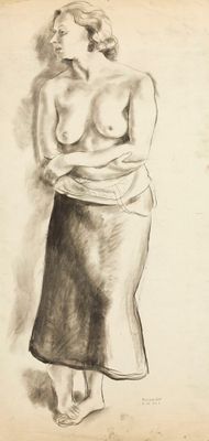 Robert CAMI (1900-1973) Femme debout, le torse nu, les bras …