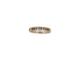 a close up of a gold ring on a white background