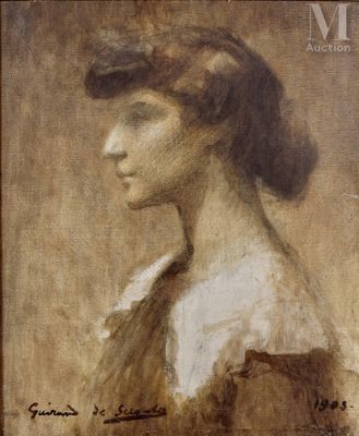 une image représentant un tableau où l'on voit une femme portant un chapeau