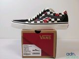 vans old skooler checkerboard black / white / red