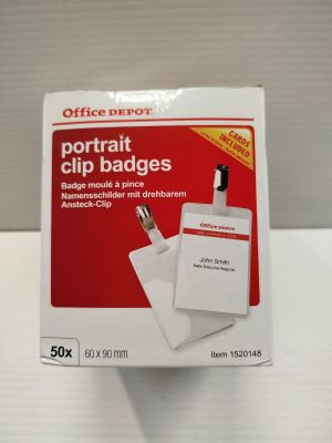 Lot de 50 - OFFICE DEPOT - Porte-badges verticaux - 60x90mm …