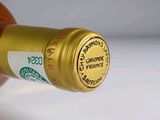 a close up of a bottle of wine with a label on it