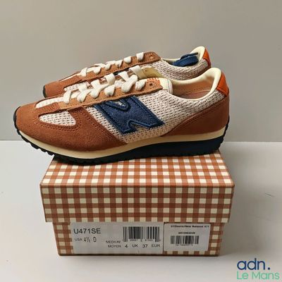 new balance u991e brown / blue / white / tan