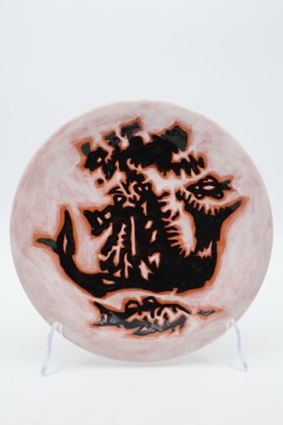 Jean LURCAT (d’après). Sant Vicens. Assiette en céramique émaillé...