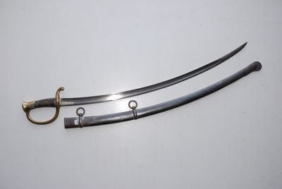 a pair of two swords with a gold handle