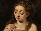 a painting of a woman with a crown on her head