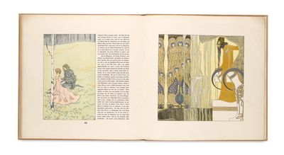 two pages of a book with a picture of a man and a woman
