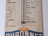 an old poster of a thermometer with a barometer on it