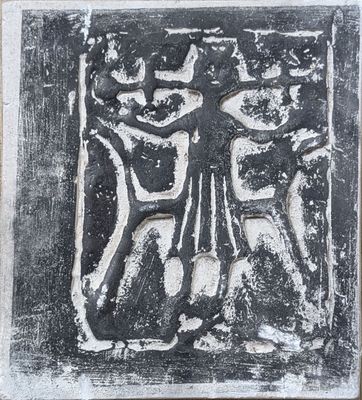 a black and white picture of a man and a woman