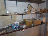 many boxes and boxes on the shelves in the room