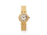 cartier a lady ' s 18ct gold quartz wristwatch