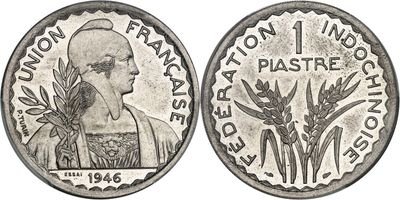 a silver coin with a picture of a woman and a bird on it