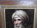 painting of an old man with a turban and a white beard