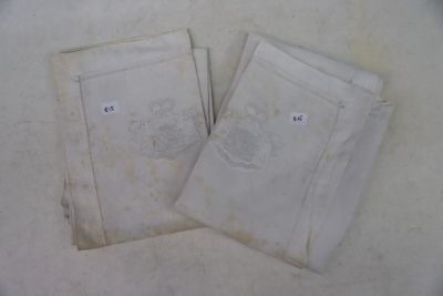 two pieces of cloth on the table next to each other