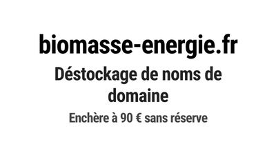 Nom de domaine biomasse-energie.