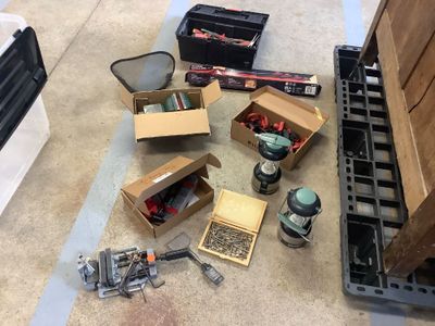 a lot of tools that are sitting on the floor