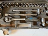 a tool kit that is sitting on a table