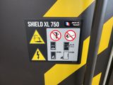 a sign on the side of a door that says shield xl 750