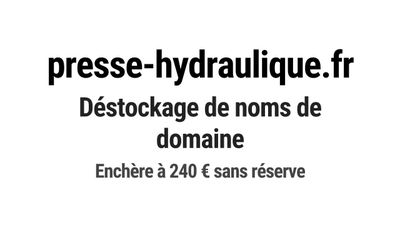 Nom de domaine presse-hydraulique.