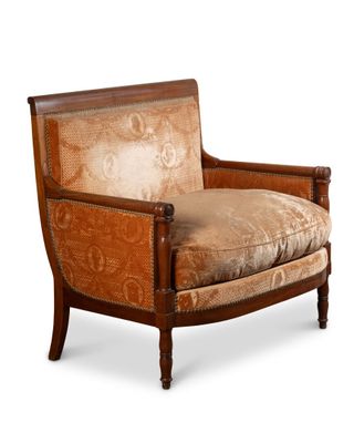 l'image d'une chaise posée sur une surface blanche