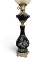 Paire de lampes à pétrole en céramique à décor de volatiles … (photo 2)
