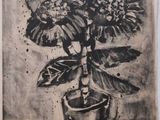 an image of a drawing of a flower in a pot