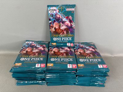 a pile of one piece cards sitting on top of each other