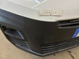 a close up of a car with a sticker on the front of it