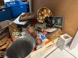 a pile of assorted items sitting on a counter