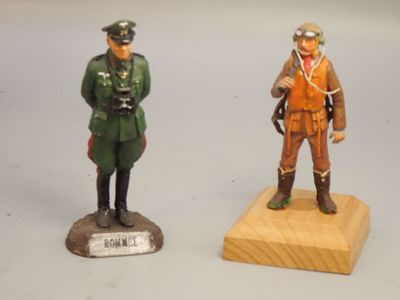 Figurines d'artistes - 1944, 80 mm, Rommel et pilote RAF sur…