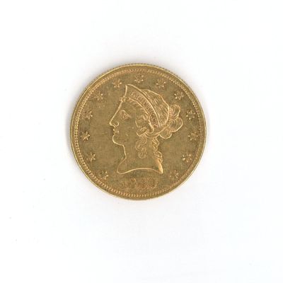 an image of a gold coin with a woman ' s head on it