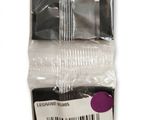 a plastic bag with a black bow on top of it