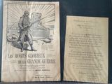 an old book with a picture of a man holding a gun