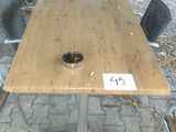 a table with a hole in the middle of it