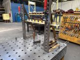 an image of a metal workbench in a workshop