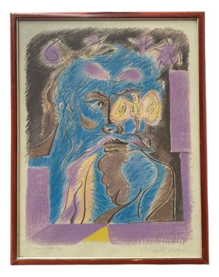 an image of a drawing of a woman with a cat on her shoulder