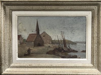 a picture of a painting on the wall of a building