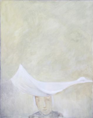 tableau représentant un homme avec un drap sur la tête