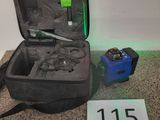 une valise contenant un laser vert