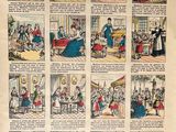 an old french newspaper with a bunch of illustrations on it