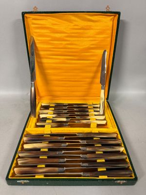a case with knives and knives in it on a table
